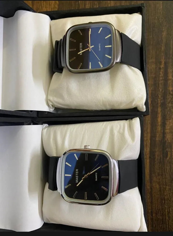 Stylish Square Dial Smooth Rubber Straps || Casual Watch Stylish Analog Watch