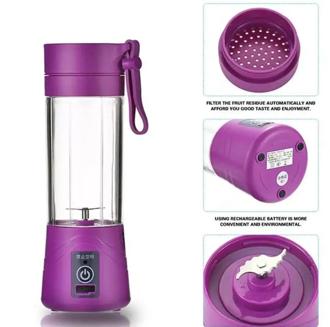 NEW USB Rechargeable Mini Juicer Blender with 6 Blades Portable Electric Blender