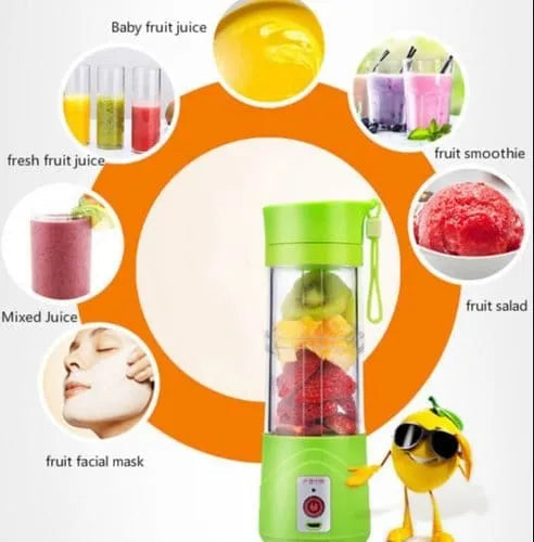 NEW USB Rechargeable Mini Juicer Blender with 6 Blades Portable Electric Blender