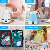 Electric Kettle Foldable Silicone Portable Water Travel Kettle