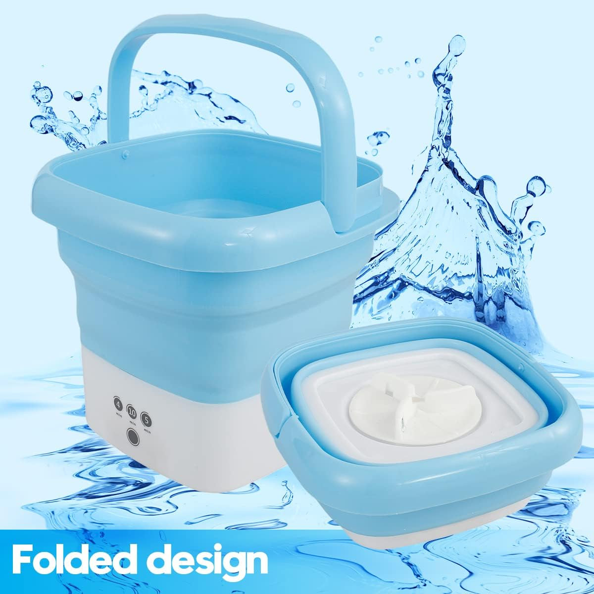 Powerful Mini Foldable Washing Machine with dryer Huge Capacity |PkDEeals.shop