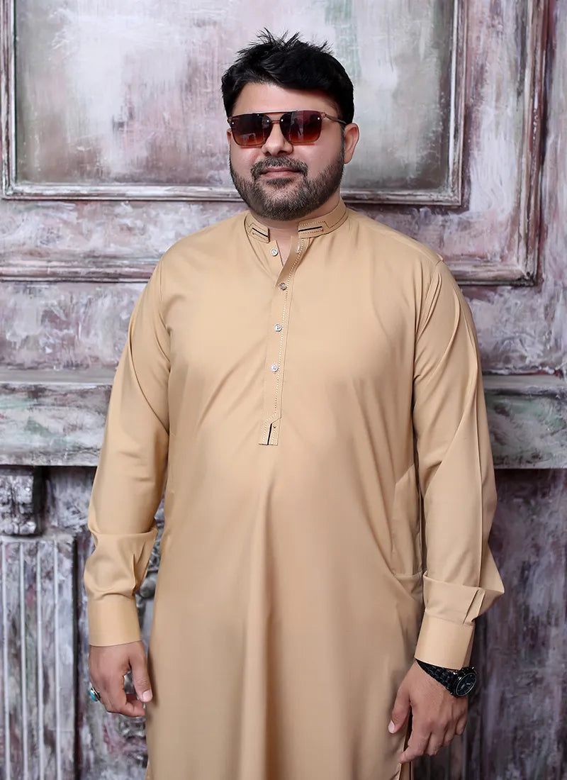 Camel Soft Kurta Shalwar- Wash n Wear