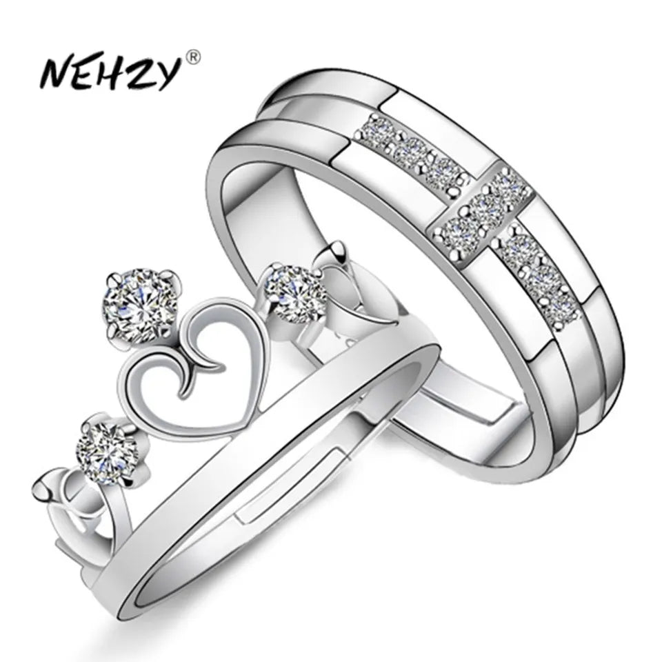 Zircon Couple Paired Ring For Men women