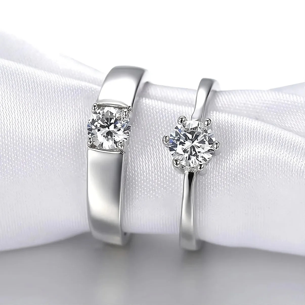 Couple Stone Ring Trendy Wedding Lovers' Ring