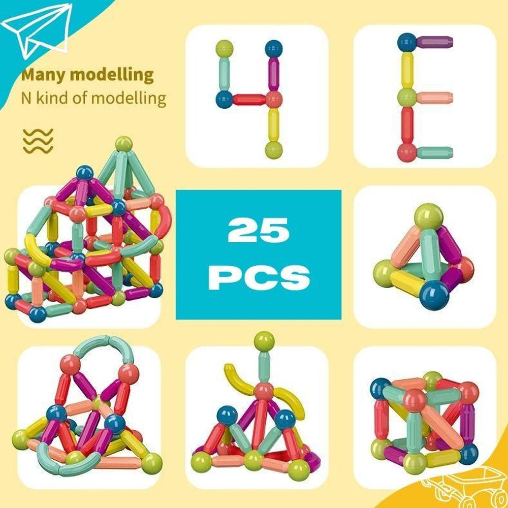 Magnetic Sticks Building Blocks For Kids Learning 25 Piece