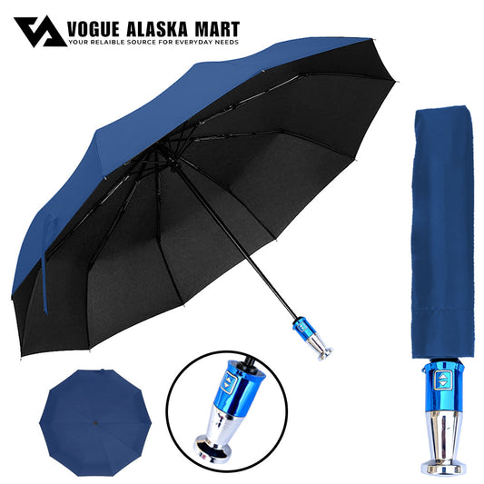 Automatic Open & Close 10 Ribs Windproof Folding Umbrella