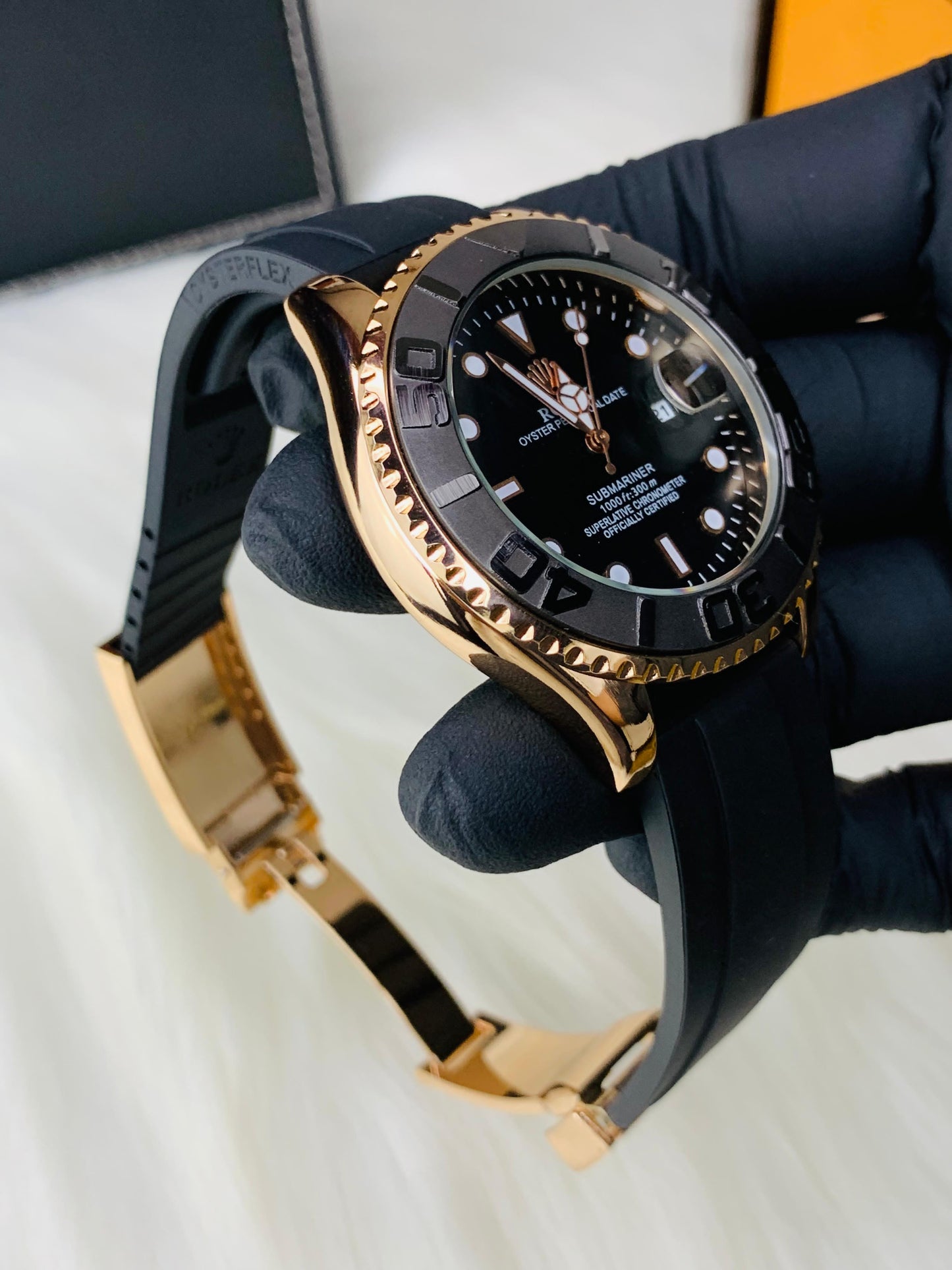 RLX - Rose Gold SILICON STREP Men Watch