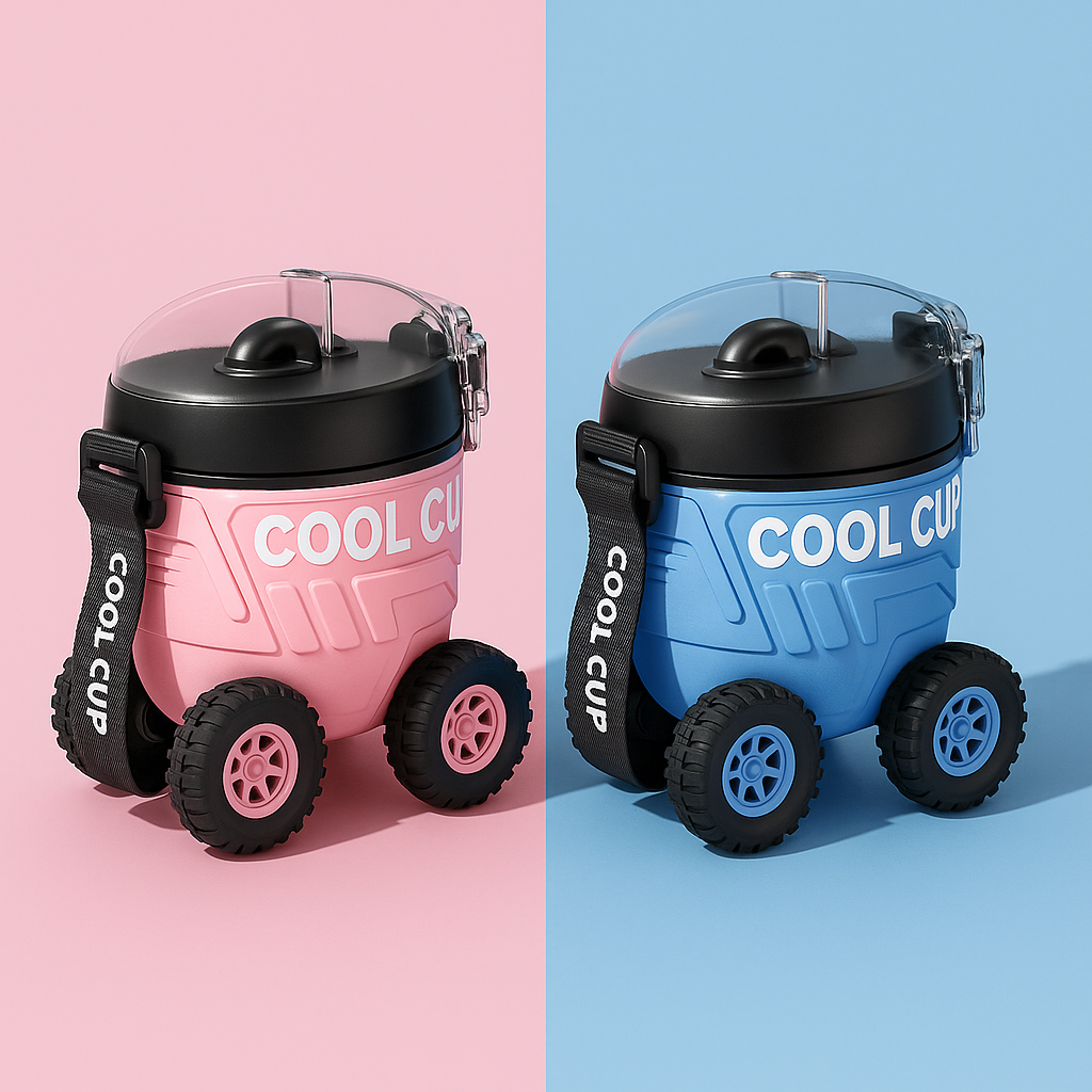 Sippy car pink Water Bottle