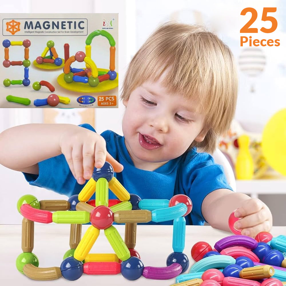 Magnetic Sticks Building Blocks For Kids Learning 25 Piece